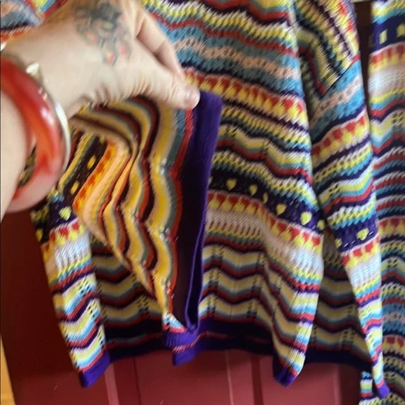 SHEIN Multicolor Striped Wide Leg Pants & Sweater Set - Picture 3 of 8